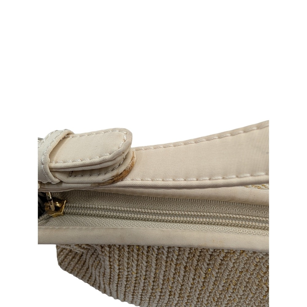 The Sak Shoulder Bag Cream Gold Metallic Crochet Woven Boho - Medium - Picture 11 of 15